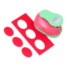 Lace Oval Hole Puncher Manual Embosser Paper Punching Tool-1
