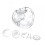 Milk Collector Cup Replacement Part Include-24mm transparent 1