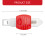 Quick Install Door Security Lock Compact Metal Construction-Red 4