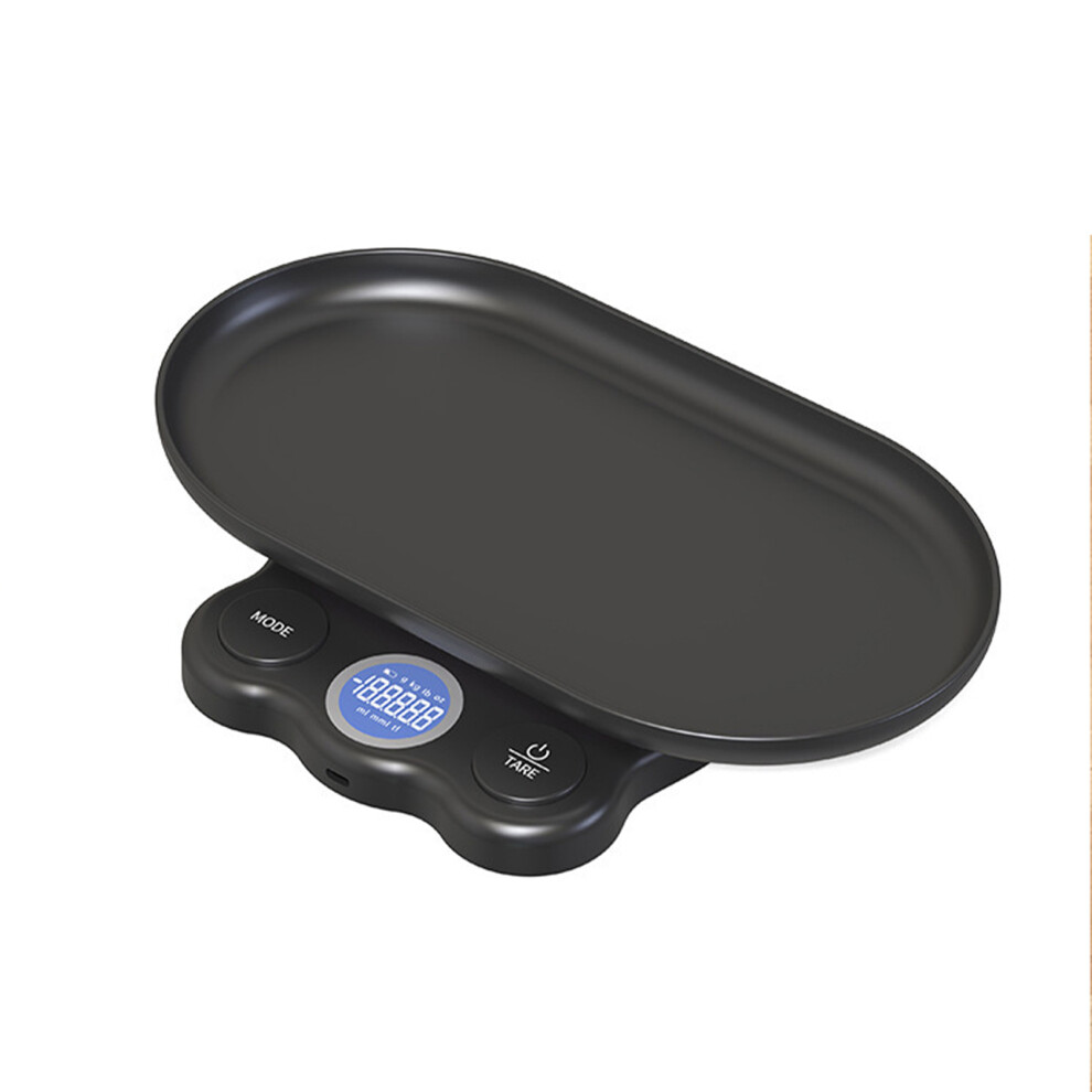 Ergonomic 15kg Pet Weight Scale With 1g Sensitivity High-Black