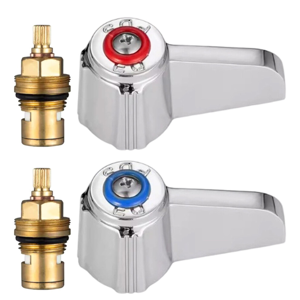 Faucet Valves Hot And Cold Knob Handle With Stem Hand Wash Sink 7754000282937