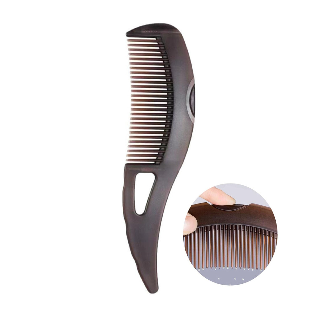Unisex Dandruff Comb Self-Cleaning Scalp Massage Brush With Gua Sha Handle Plastic Wide-Tooth Comb