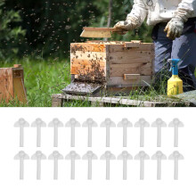 20 Stück langlebige Kunststoff-Bienen-Wassertränken, Große Kapazität, 15,2x7,8 cm