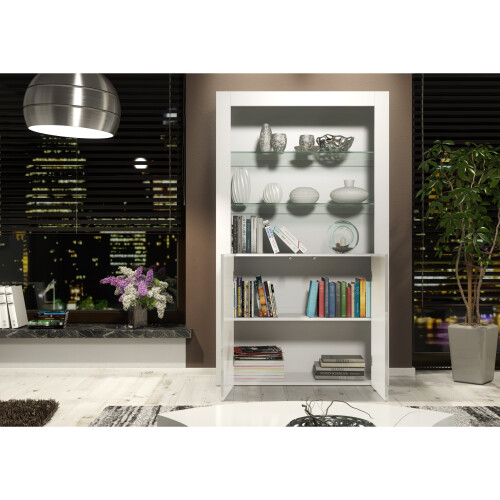 Creative Furniture Spectrum Display Cabinet 170cm - White with Gloss Doors 2