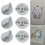 Boutons de minuterie pour commande de ventilateur et-6 paquets 3