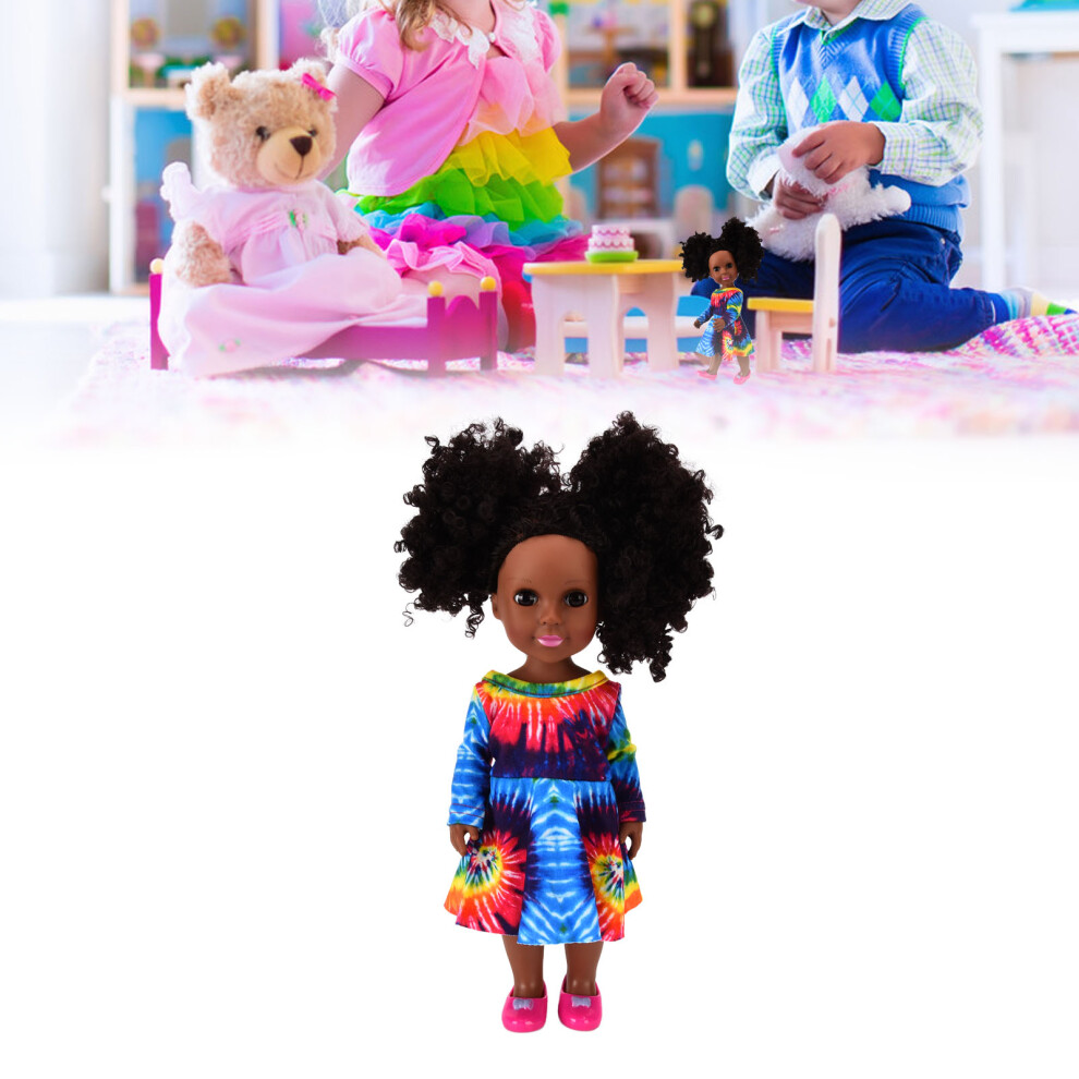 14 Inch Baby Girl Reborn Doll Vinyl Cloth Black Skin Adorable Toy-image-OPC-PMR9T29-NEW