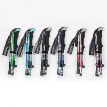 (As show, One size) 5-section Folding Trekking Poles Walking Stick Hiking Naturehike Antishock