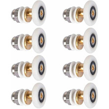 (As show, One size) Shower Door - Roller Caster Wheel for Shower Door Sliding Casters Door Roller Replacement Wheel 8 Pieces 25mm