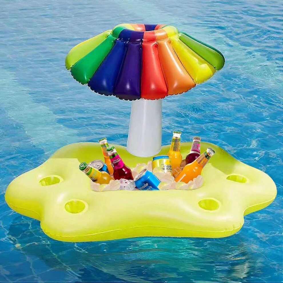 Kikidex (As Show, One Size) Floating Pool Bar, Adult Pool Buoy, Inflatable Pool Bar, Buoy Bar, 95X55x65cm