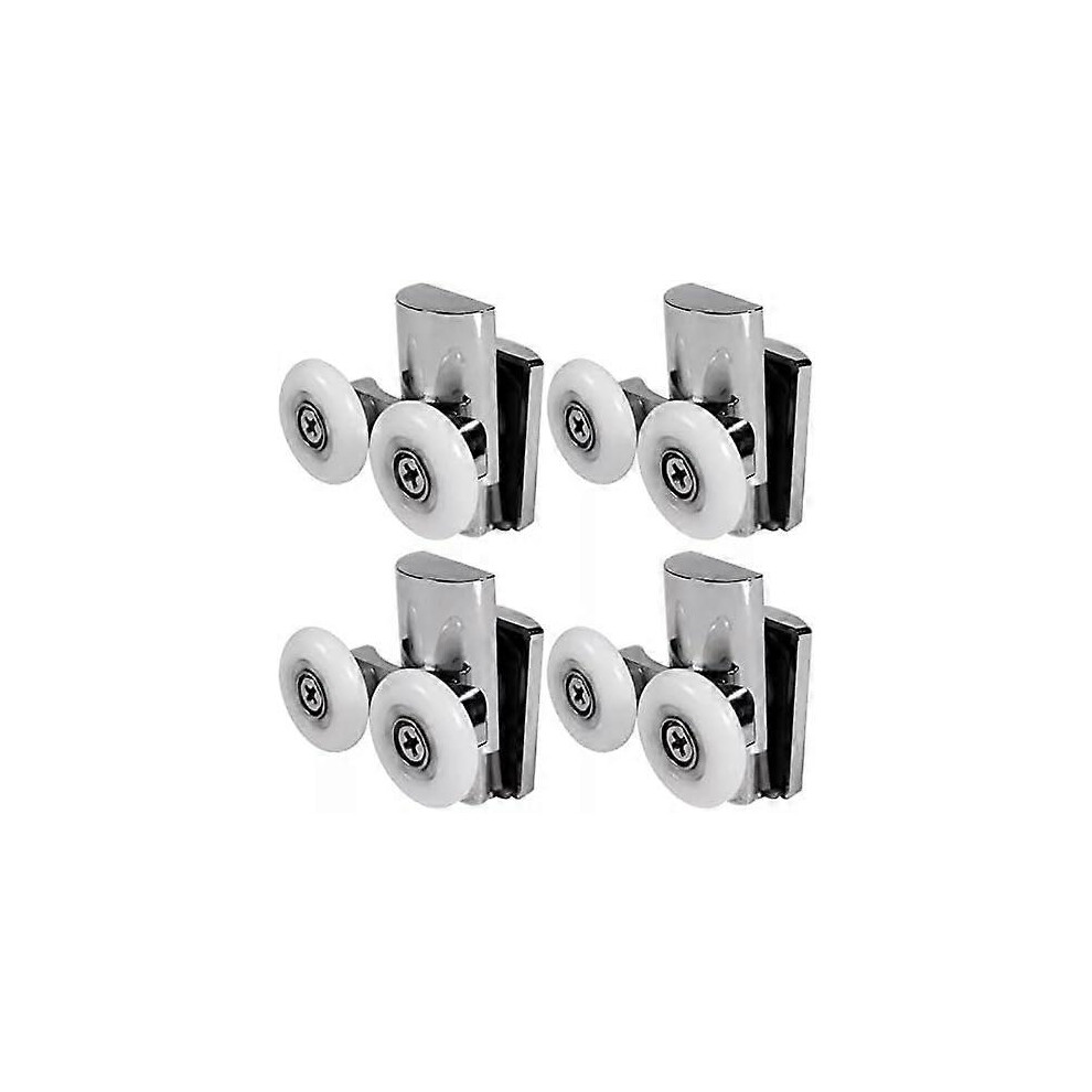 Kikidex (As Show, One Size) Shower Door Rollers, 23Mm Top Or Bottom Wheels, Sliding Shower Door For Bathroom Cabin Glass Door (23Mm/2Top+2Bottom)