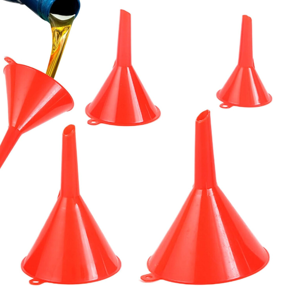 4Pcs Pp Funnel Set, Funnels For Filling Bottles Or Containers, 4 Different Sizes, Multipurpose Wide Mouth Filter Funnels For Kitchen, Automotive 9009412825516