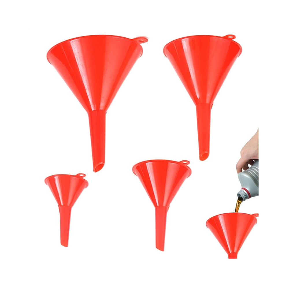 Oil Funnels Set Of 4 ,Flexible Wide Mouth Funnel Kit For Automotive Fluids, Reusable Tools For Oil Change, Engine Fill, Kitchen Use 9009412825523