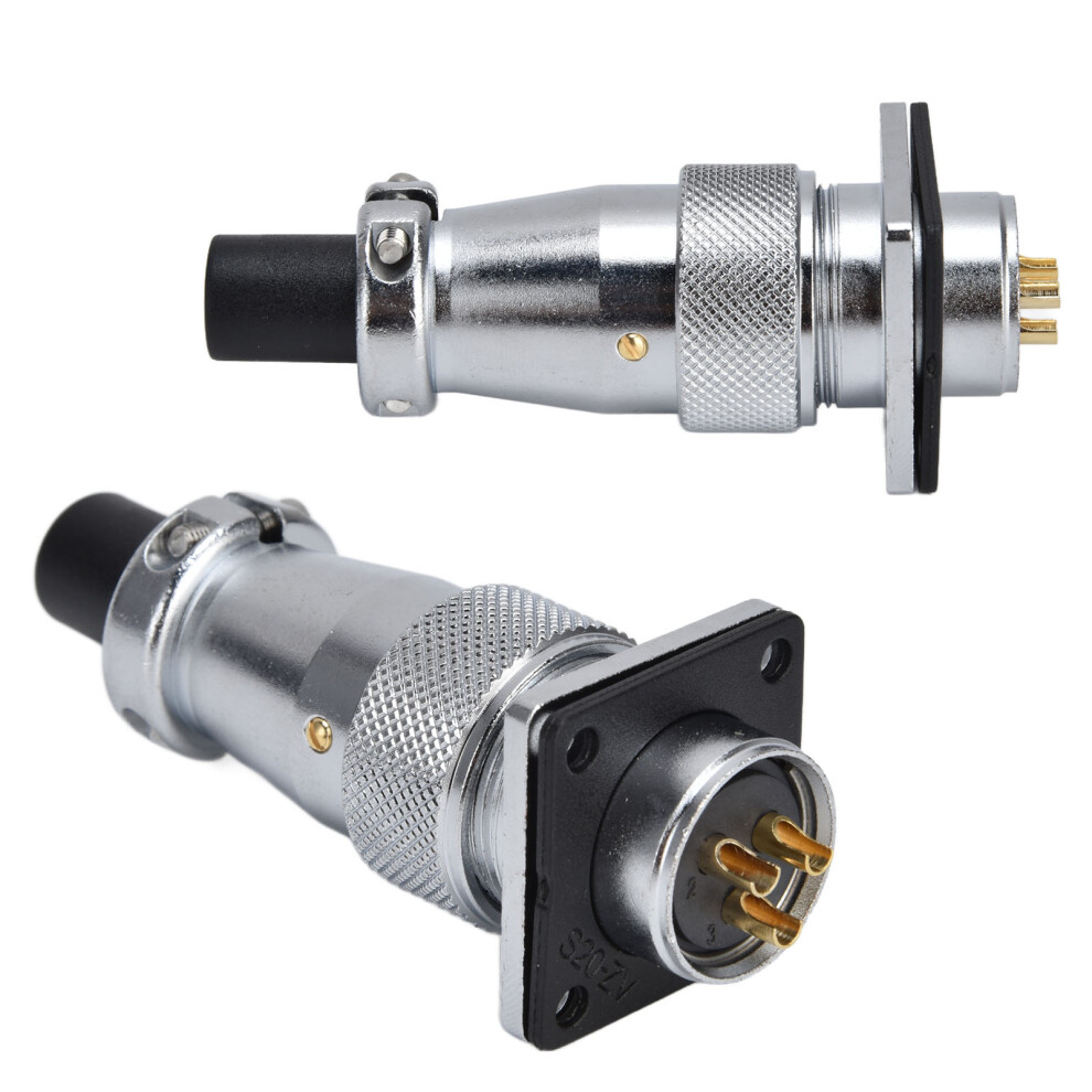 Waterproof 3 Pin Aviation Male Female Connector Zinc Alloy Ws20 500V Plug 7631358016790