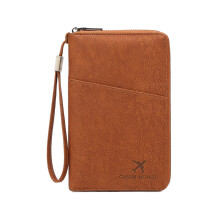 Travel Wallet,Leather Passport Cover Wallet Card Holder-brown