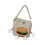 Unique Ugly Cute Corduroy Shoulder Bag Spacious-Bee white 1