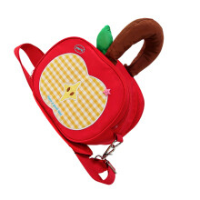 Travel Makeup Bag,with Multiple Compartments-Yellow plaid apple