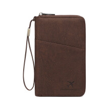 Passport Holder Wallet, Rfids Blocking Credit-Coffee color