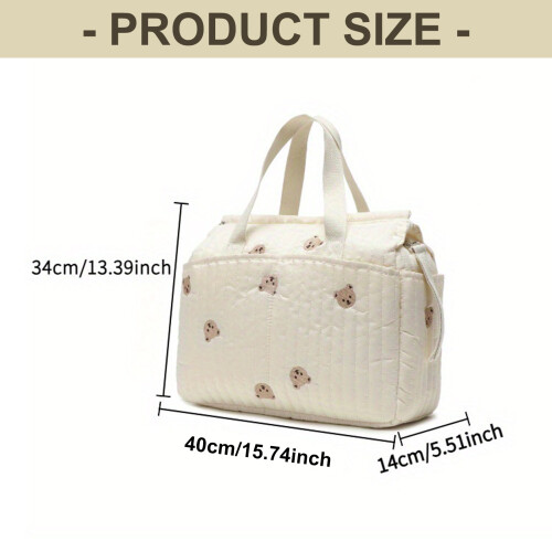 Multi Pocket Shoulder Bag Crossbody Bag Printed-Bear style 2