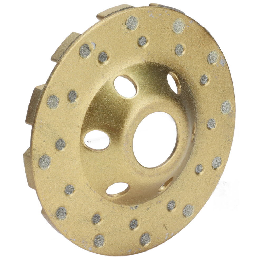 4In Diamond Segmented Grinding Wheel For Concrete & Stone, Gold Silver 6901358017723