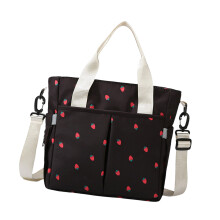 Strawberry Hobos Bag Women with Pocket Crossbody Bag-Black