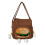 Whimsical Hamburger Themed Corduroy Shoulder Bag-Khaki 1