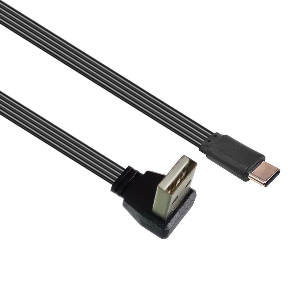 90 Degree Angled Usb 2.0 To Type C Flat Cable Data-1M Amdo Cmst 7704000108669
