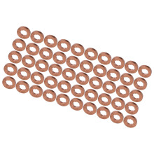 50Pcs Copper Washer Kit for Injector Nozzle Gasket, 15mm Outer