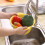 Folding Colander Drain Basket Set Fruit Vegetable-Light Grey L 6