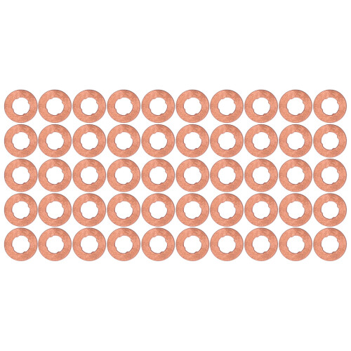 50Pcs Copper Washer Kit for Injector Nozzle Gasket, 15mm Outer 1