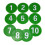 Numbered Floor Spots Markers Soccer Flat Sign Discs-Green 1
