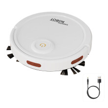 Aspirateur Robot multifonctionnel alimenté par USB, corps-Blanc