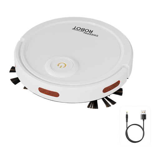 Aspirateur Robot multifonctionnel alimenté par USB, corps-Blanc