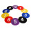 Numbered Floor Spots Markers Soccer Flat Sign Discs-Yellow 5