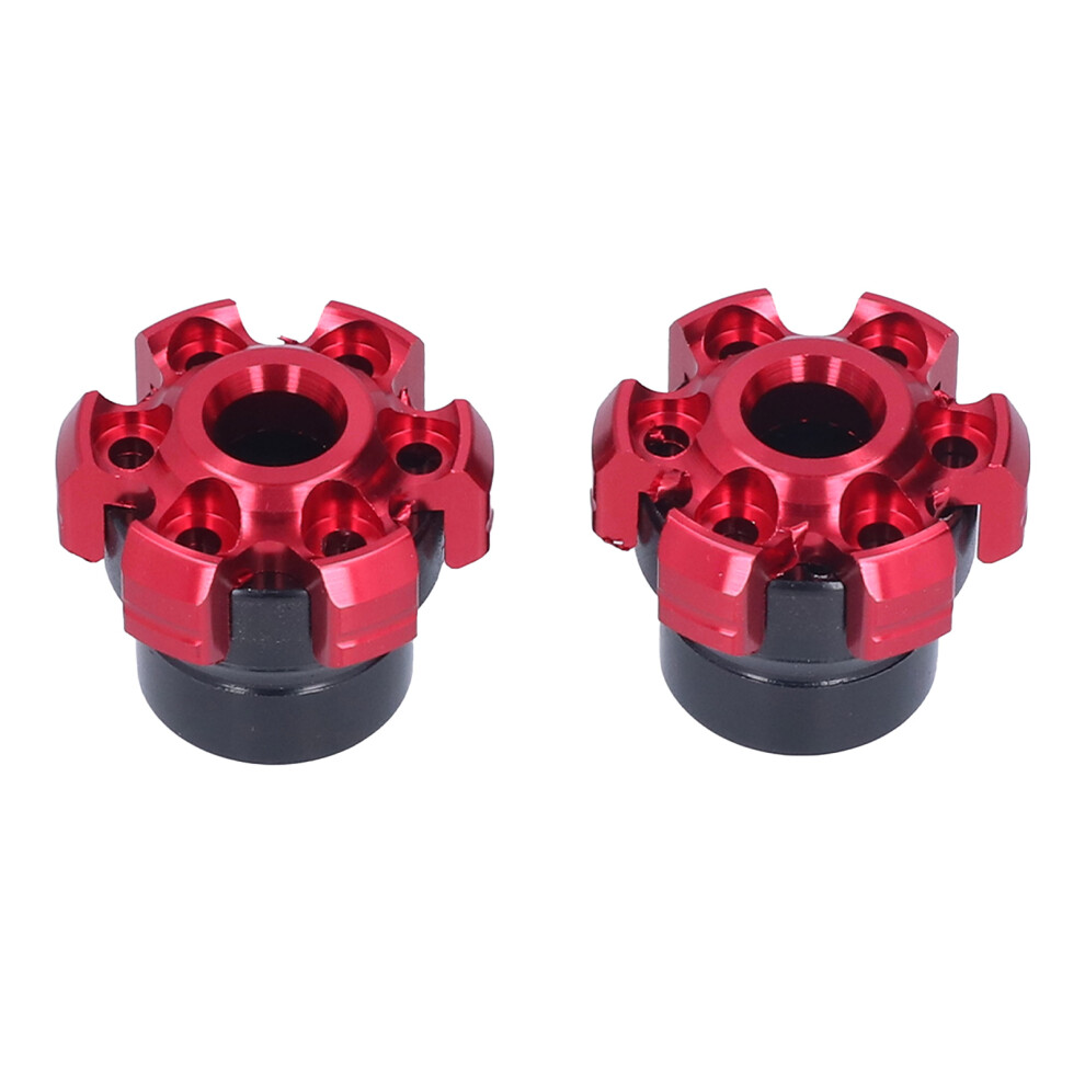 2Pcs Cnc Aluminium Fork Frame Sliders For Motorcycles Bikes Universal Red 7891358018877