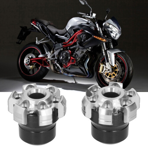 2PCS CNC Aluminium Alloy Fork Frame Sliders for Motorcycles Silver Universal 2