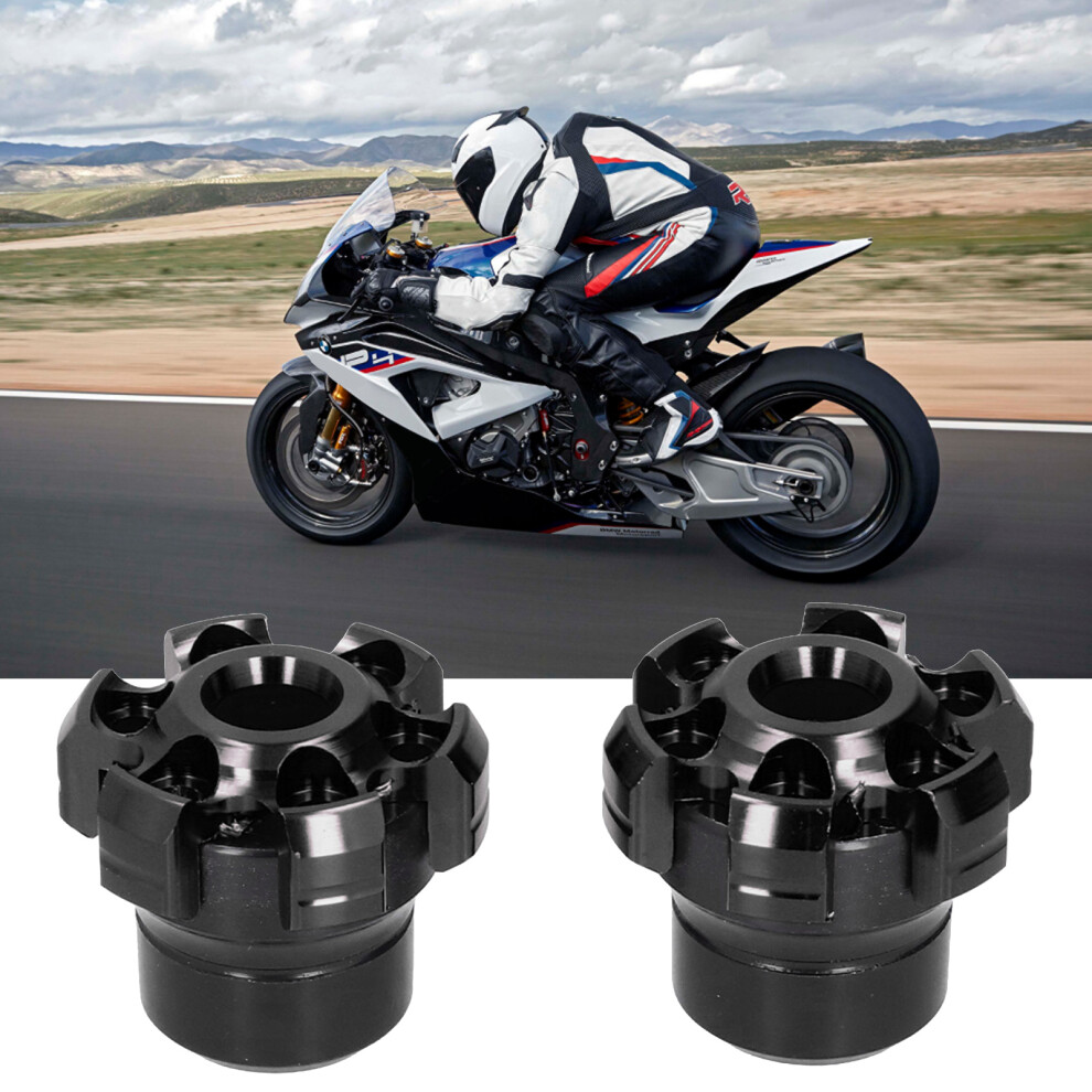 2Pcs Cnc Aluminium Alloy Motorcycle Fork Frame Sliders Crash Protection Black 8751358018934