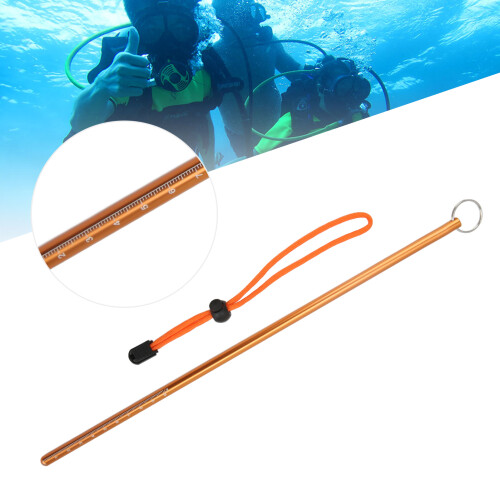 Aluminum Alloy Diving Pointer Stick 35cm Orange Underwater Explorer