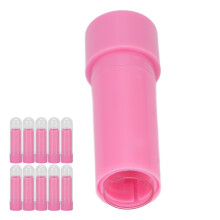 10 pièces de tubes à rouge à lèvres de 9 mm, 0,35 po, rose clair