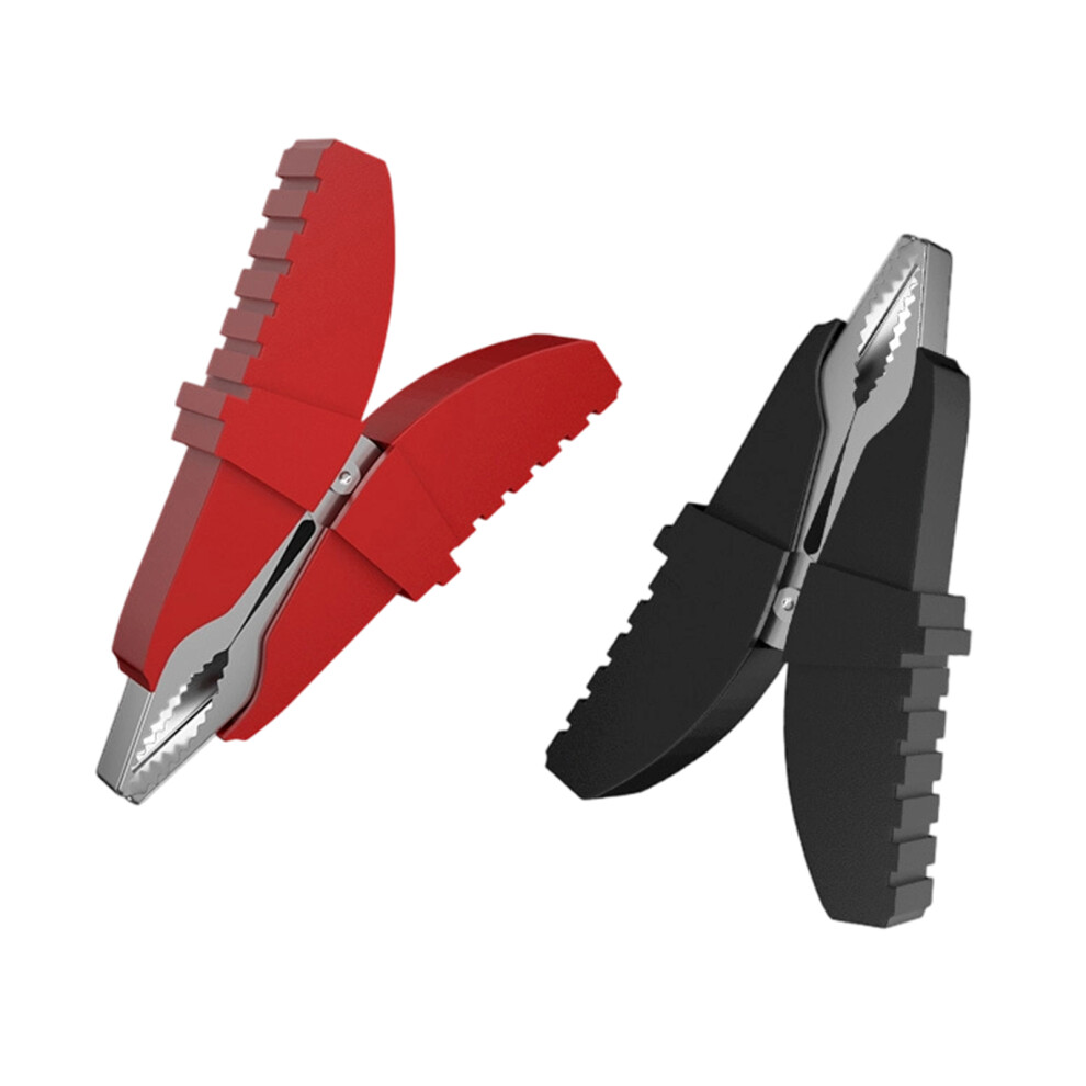 2Pcs 50A Alligator Clips Experiment Spring Clamp Electric Test 7754000286119