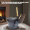 Galvanized Irons Fireplaces Tool Set Heat Resistant Bucket 7