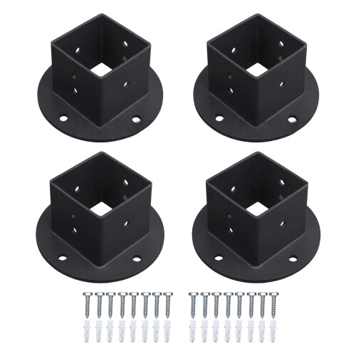 Upgrades Square Base Mounting Brackets for Reinforced Fence