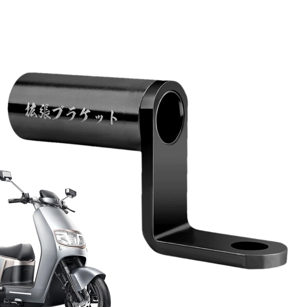 Motorcycle Mirror Extension Bracket Aluminum Alloy Extendable Mounting Clamp Black/White 9339159001202