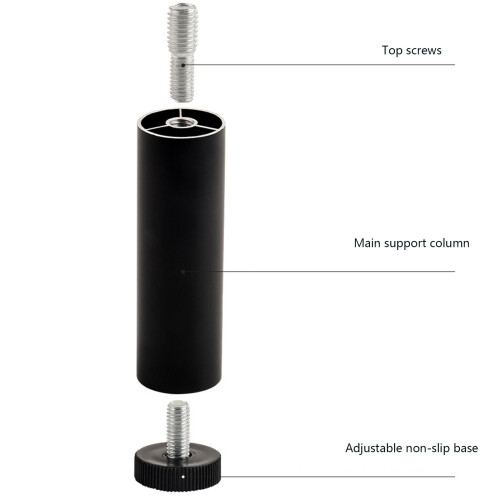 Heavy Type Adjustable Legs 3.4 Inch Height Replacement-Black 1