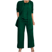 Women's three-piece outfit: long-sleeved-grass green XXXL