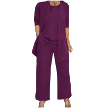 Women's three-piece outfit: long-sleeved-Fuchsia XXXXL
