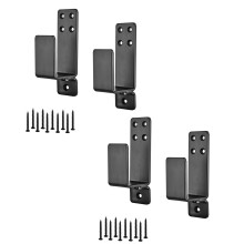 Stahlsicherung für einfache Installation der Stange-Schwarz 4Stk