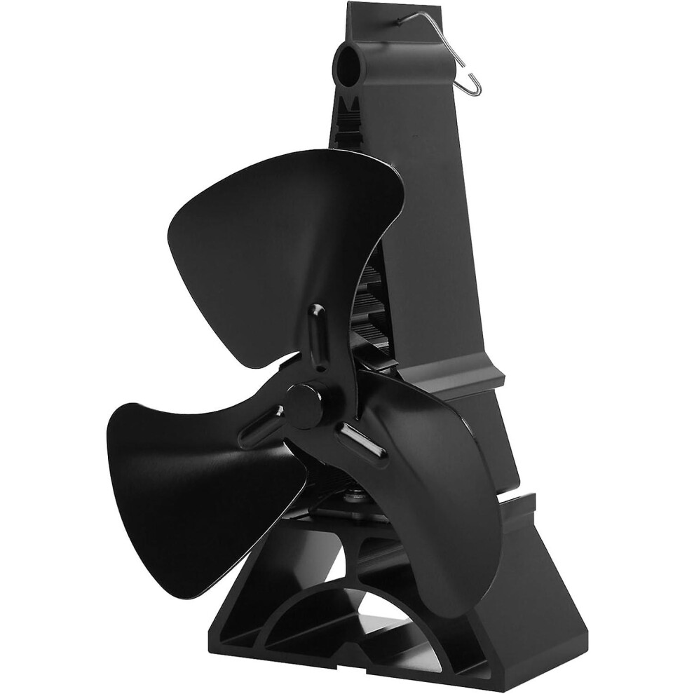 Kikidex (As Show, One Size) Thermodynamic Fireplace Fan, Silent For Fireplace/Wood/Gas/Log Stoves, Black