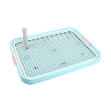 Dog Toilet, Puppy Potty Pee Pad Holder, Indoor Outdoor Training Pads, Washable Pet Toilet With Tray, Blue