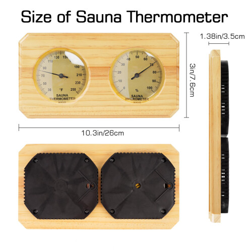Badezimmer-Dampfbad-Wandmontage-Thermograph und 2