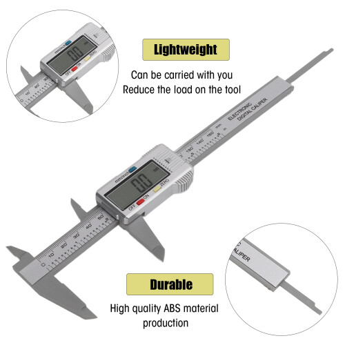 Digital Plastic Vernier Caliper Large LCD Screen Differential Measurement Tool 2
